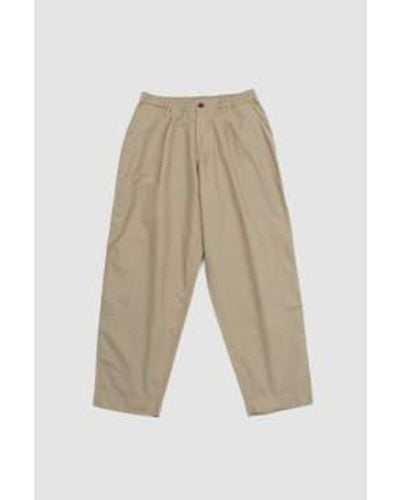 Universal Works Oxford Pant Summer Oak Nearly Pinstripe - Natural