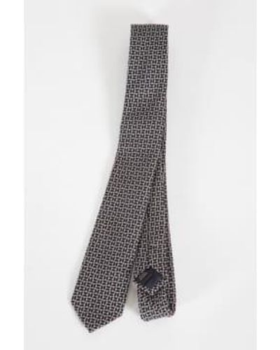 Remus Uomo And Black Narrow Tie One Size - Gray