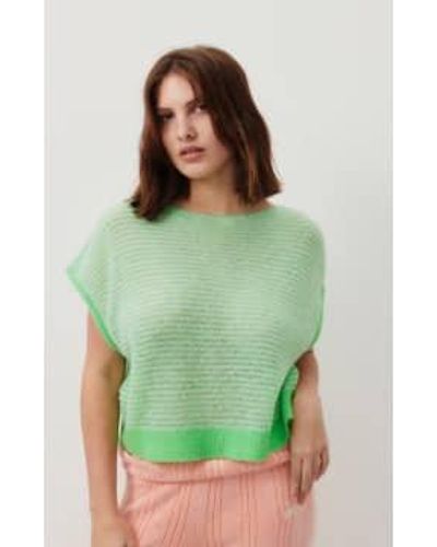 American Vintage Zak18 Sweater S/m / Rayures - Green