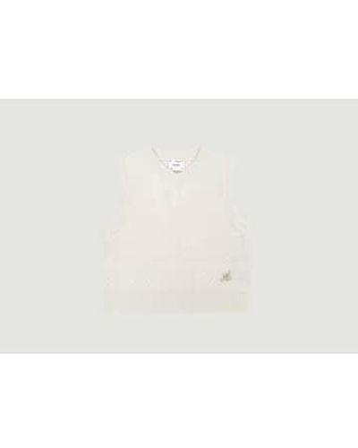 Axel Arigato Reunited Cable Vest Sleeveless Sweater S - White