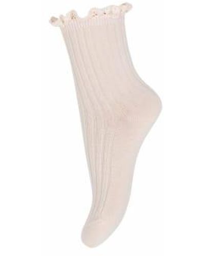 mpDenmark Mp Julia Socks With Lace - Bianco