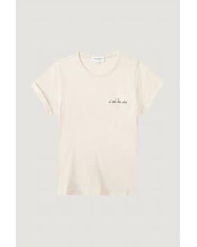 Maison Labiche Poitou C'est La Vie T-shirt Xs / Light Heather - White