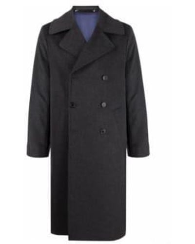 Paul Smith Double Breasted Overcoat 48 - Black