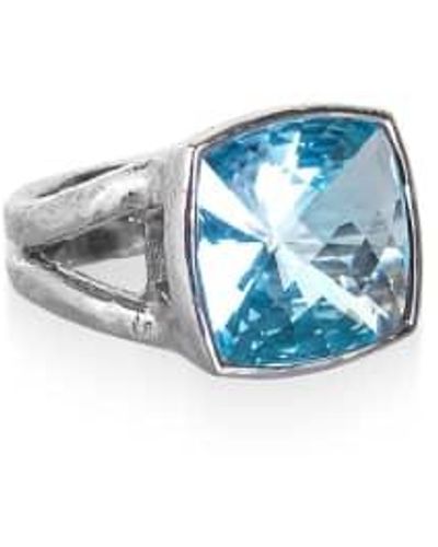 Renné Jewellery Topaz Iris Ring R - Blue