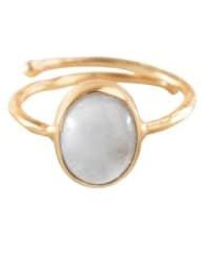 A Beautiful Story Ring Visionary Moonstone Sustainable & Fairtrade Choice - Metallic