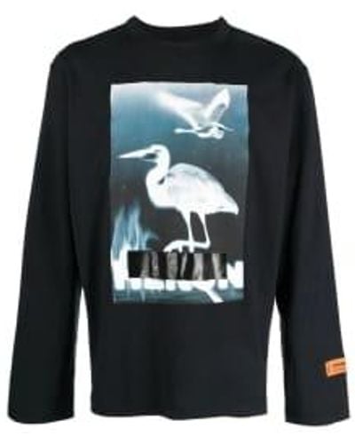 Heron Preston Censored Heron Logo Crewneck T Shirt - Nero