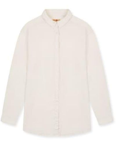 Burrows and Hare Burrows And Hare Womens Ecru Linen Shirt - Bianco