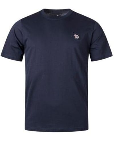 Paul Smith Dark Regular Fit Zebra T Shirt 1 - Blu