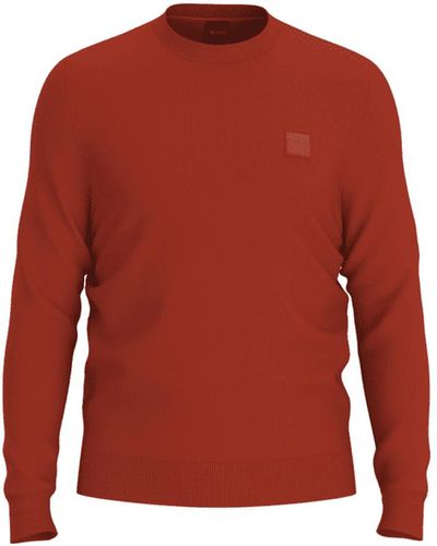 Lyst HUGO BOSS Knitwear BOSS | Men for by Red