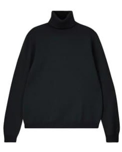 Jumper 1234 Cashmere Roll Collar Sweater 8 - Black