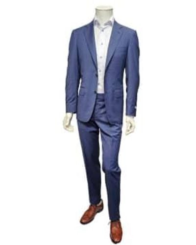 Canali Dark Modern Fit Suit 13280/31/7r-bf01534/303 48 - Blue