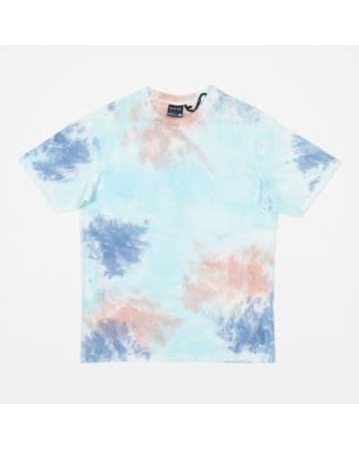 Nicce London Unisex Colare T-shirt In Tie Dye M - Blue