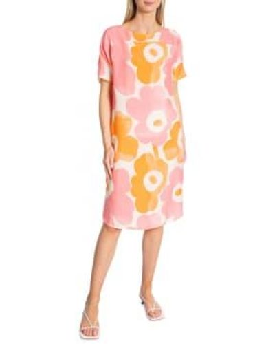 Marimekko Unikko-kleid in pfirsich und rosa - Orange