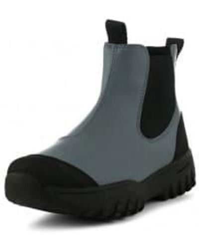 Woden Magda Rubber Track Boot in Storm - Noir
