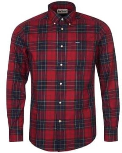 Barbour Chemise wetherham tailo rouge