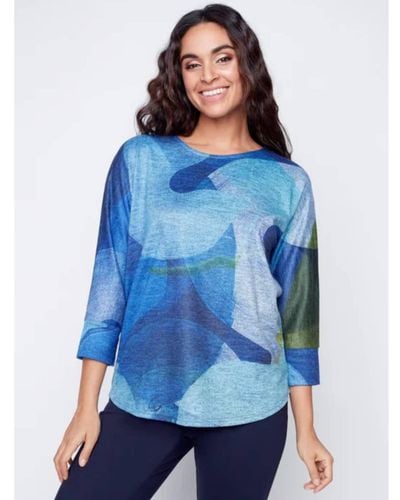 New Arrivals Claire Desjardins Knit Top Do Not Overthink - Blue