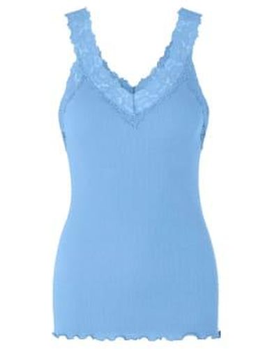 Rosemunde Allure Organic Top With Lace / Xs - Blue