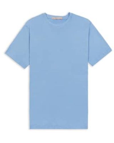 Burrows and Hare Egyptian Cotton T-shirt Della Robbia S - Blue