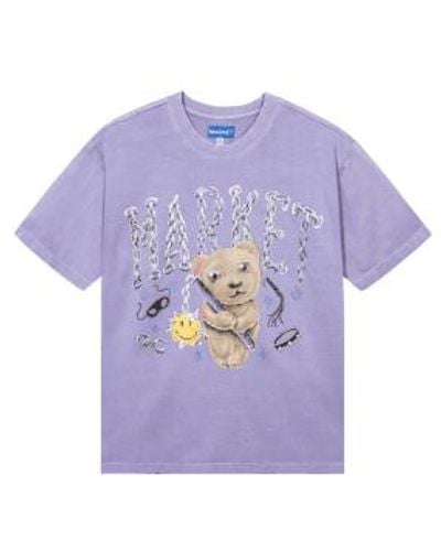 Market Weichkern -Bären -T -Shirt - Lila