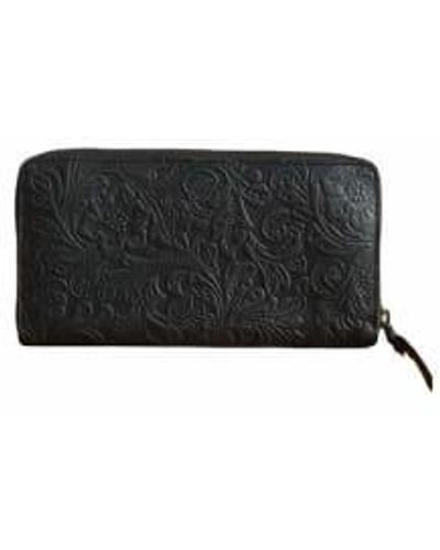 CollardManson Zipped Purse / Wallet- New Floral Floral - Black