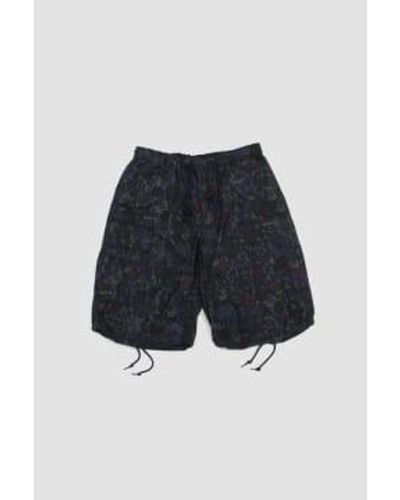 Beams Plus Shorts playa con 6 bolsillos azul marino