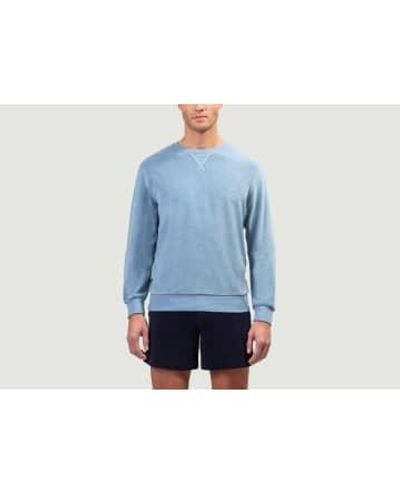 Ron Dorff Terry Cotton Sweatshirt 1 - Blu