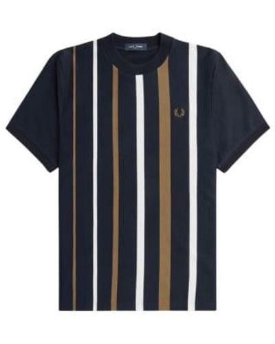 Fred Perry Gradient Stripe T Shirt - Nero