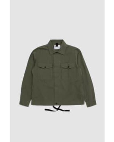 Margaret Howell Drawcord Jacket Cotton Hemp Twill Xs - Green