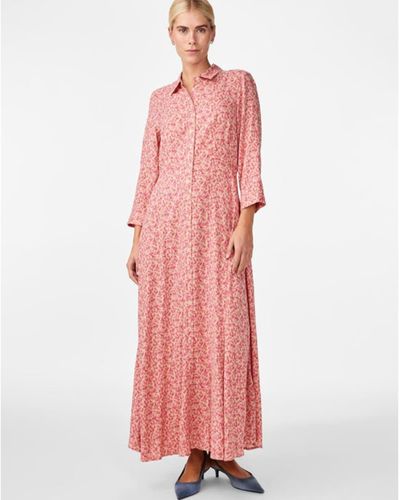 Y.A.S Yas Savanna Shirt Dress Irish Ditsy Flower - Rosa