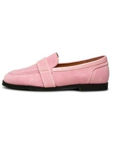 Shoe The Bear Soft Erica Saddle Suede Womens Loafer - Rosa