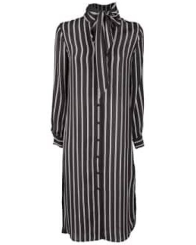 Silvian Heach Tazoult Stripe Shirt Dress - Black