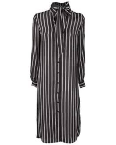 Silvian Heach Tazoult Stripe Shirt Dress Xs - Black