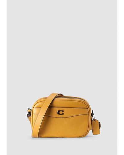 COACH Flax Yellow Leather Camera Cross-body Bag - Metallic