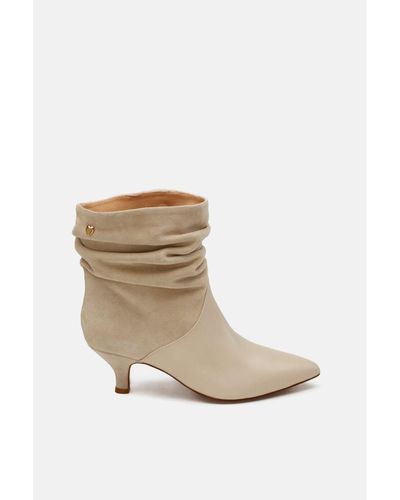 FABIENNE CHAPOT Desert Leather Suede Kelly Ankle Boots - Natural
