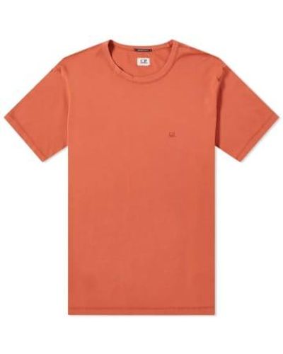 C.P. Company 30/1 Jersey Small Logo T-shirt Burnt Ochre - Naranja