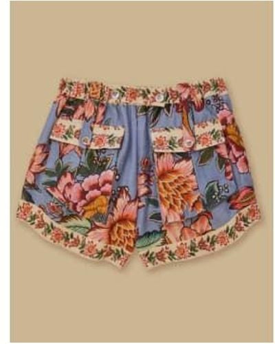 FARM Rio - shorts bouquet - bleu - xs