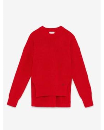 Ottod'Ame Ottodame Jumper With Side Slits Flame - Rosso