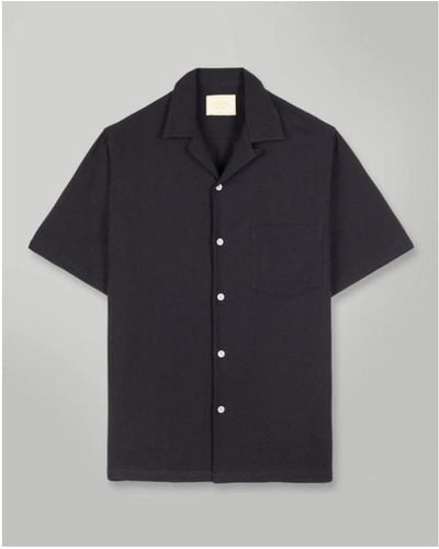 Portuguese Flannel Pique Shirt - Black