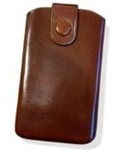 Il Bussetto Pull-up Business Card Case Light 11 Os - Brown
