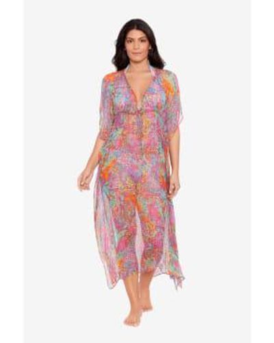 Ralph Lauren Kaftan à patchwork floral en multiples - Rouge