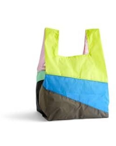 Hay Borsa In Nylon Richiudibile Six Color Bag L - Blu