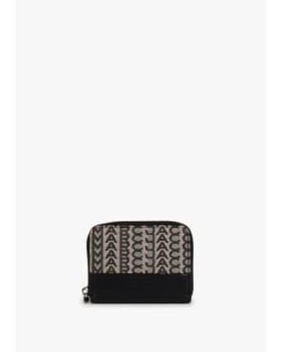 Marc Jacobs The Monogram Beige Multi Zip Around Wallet One-size - Black