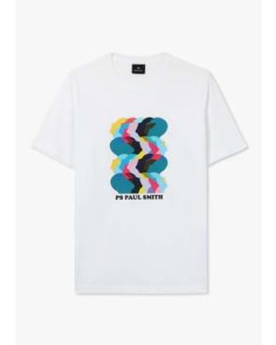 Paul Smith Mens Heads Up T Shirt In - Bianco