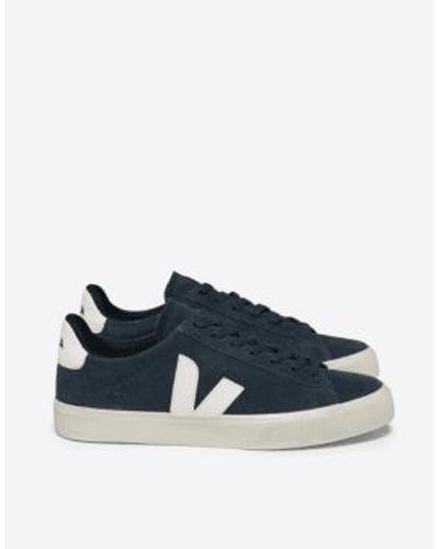 Veja Baskets en daim campo nautico/blanc - Bleu