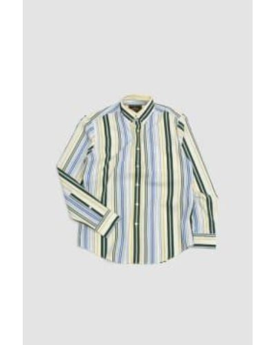 Portuguese Flannel Popline Shirt Multi - Blu