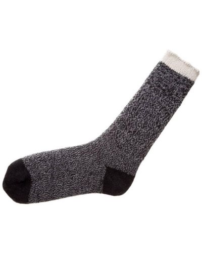 Patapaca Melange Black Socks - Grey