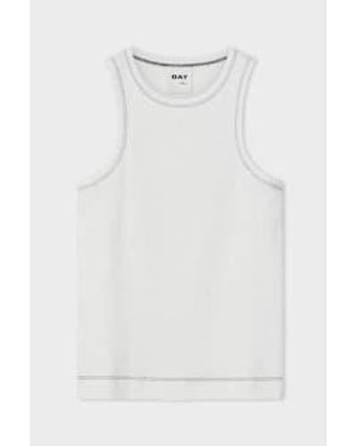 Day Birger et Mikkelsen Alisson Heavy Rib Vest Top - Bianco