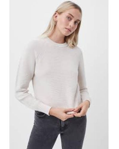 French Connection Oatmeal Melange Lilly Mozart Crew Neck Jumper - Grigio