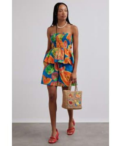 Damson Madder Pull-on Papaya Print Shorts - Multicolour