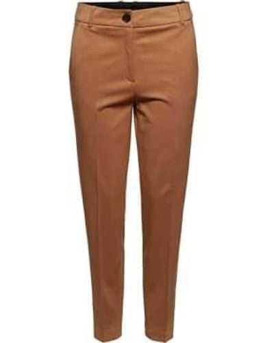 Esprit Caramel Narrow Leg Trousers 38 - Brown